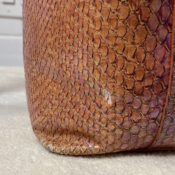 Brahmin Iridescent Blue and Pink Tote - Picture 9 of 13